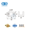 Stainless Steel Glass Fittings Sliding Door Hardware Shimmy Arrester-DDSL001-7