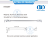 Stainless Steel Commercial Shower Cubicle System Glass Door Accessories Shower Divider Panel-DDSC007