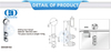 OEM Stainless Steel Accessories Set Glass Accessories Door Hardware Glass Fitting For Bathroom-DDGS102