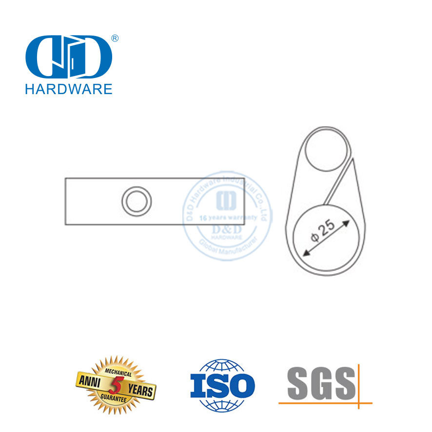 Good Quality Door Stop Stainless Steel Furniture Accessory Bathroom Hardware Door Hardware For Sliding Door-DDGS118