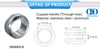 Furniture Accessories Stainless Steel Handle Knob Glass Hardware Fitting Aluminum Through Hole Cupped Handle-DDSK015