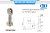 Stainless Steel Hardware Accessory Chrome Shower Glass Clip Patch Fitting Glass Connector Bottom Clamp For Restroom-DDWC004