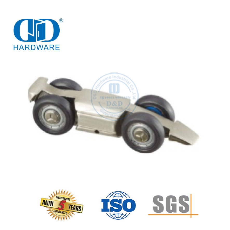 Good Quality Stainless Steel Hanging Roller Glass Door Rollers Wheels Pulley Furniture Accessory For Restroom Bathroom-DDGS158