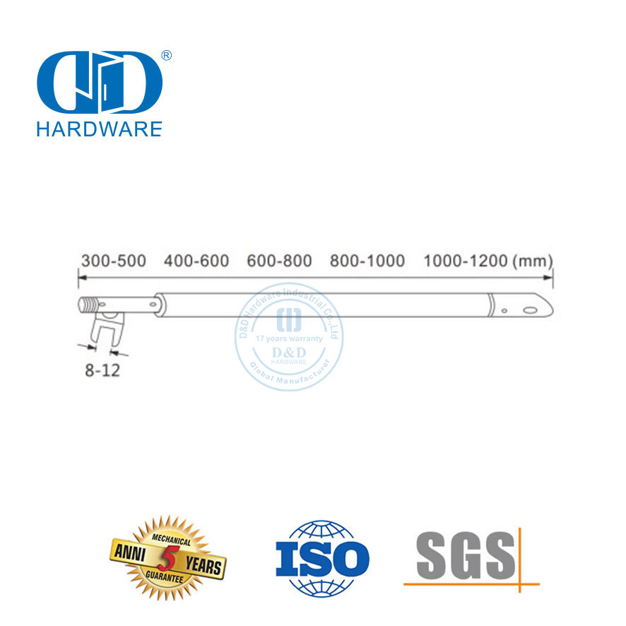 Stainless Steel Factory Direct Supply Commercial Bathroom Adjustable Shower Rod Glass Panel Bracket Connector-DDSC022