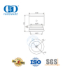 Stainless Steel Single Point Fixing Roller Glass Door Connector Sliding Door Fitiings-DDGP026