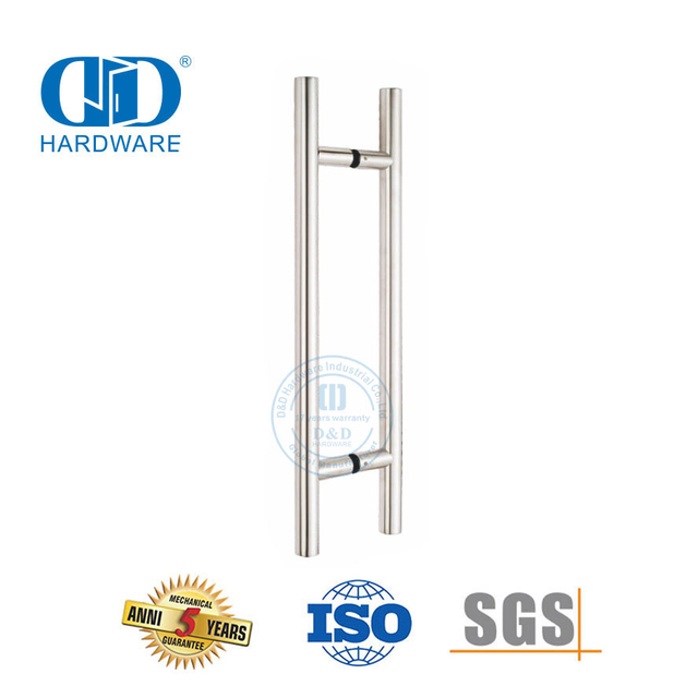 Stainless Steel Commercial Building Glass Door Handles Bathroom Accessories T Bar Pull Handle-DDPH001