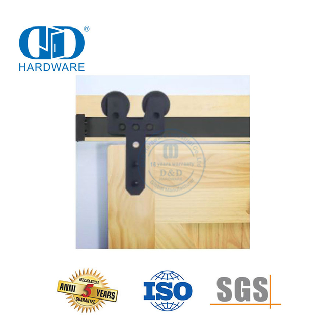 Stainless Steel Easy Install Sliding Barn Wooden Door Rail Track Roller Hardware Kit Barn Door Hardware-DDBD008