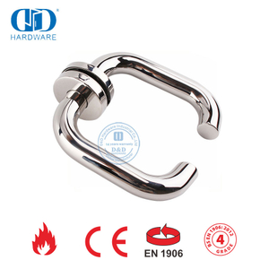 PSS Finished EN 1906 Stainless Steel Round Tubular Door Lever Handle-DDTH001-PSS