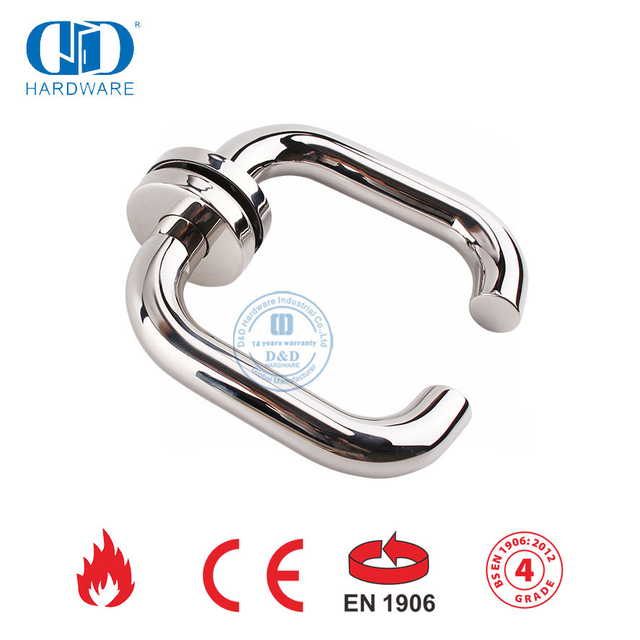 PSS Finished EN 1906 Stainless Steel Round Tubular Door Lever Handle-DDTH001-PSS