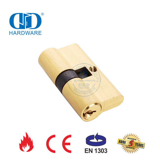 EN 1303 Golden Euro Profile Double Side Open Lock Cylinder-DDLC003-60mm-SB