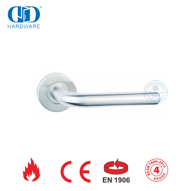 BS EN 1906 Certificated L Shape Front Outside Door Handle-DDTH010-SSS