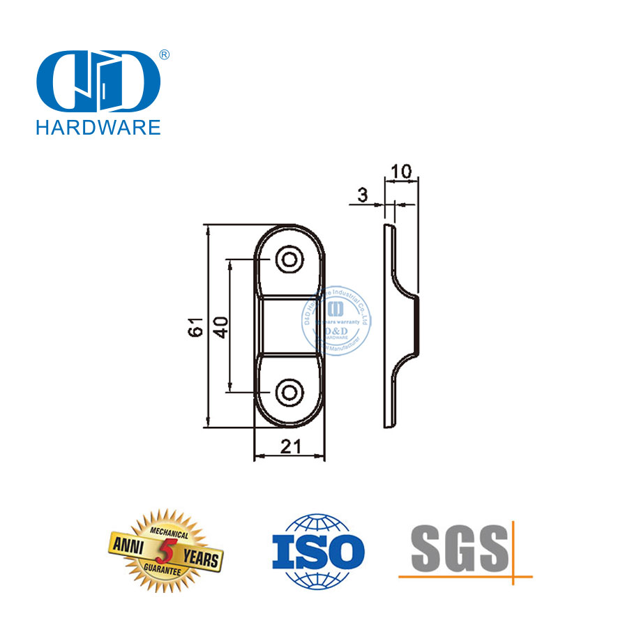 Rubber Magnetic Door Stopper Catch Kit for Bifold Door with Double-DDDS056