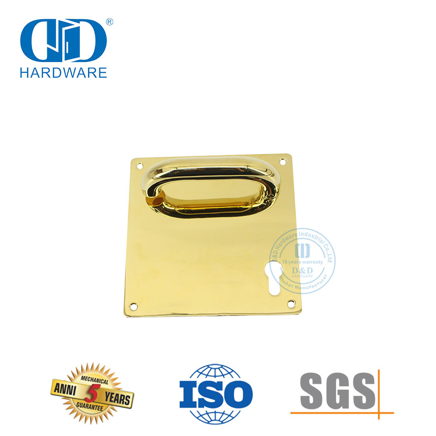 Durable Center To Center 85mm Stainless Steel Door Lever Handle with Plate-DDTP001-PVD