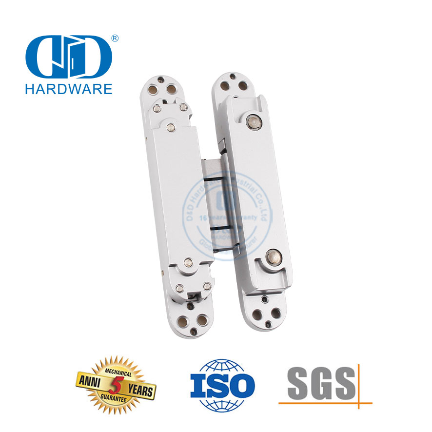 Superior Appearance Zinc Alloy 3D Concealed Hidden Non-handed Adjusting 180 Degree Residential School Hospital Hinge-DDCH008-150x62x23mm