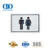 Stainless Steel Square Type Sign Plate Unisex Public Washroom Bathroom Toilet Door Sign Plate-DDSP003
