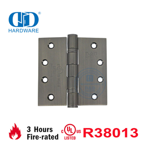 Architectural SUS304 UL Listed American Standard ANSI Fireproof Mortise Butt Hinge Office Hotel Door Hinge-DDSS001-FR-4X4X3.4mm