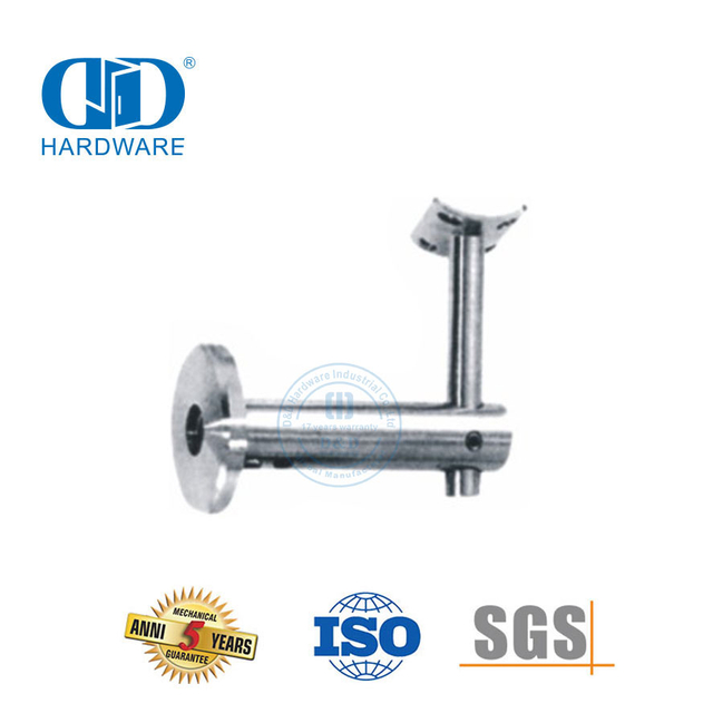Staircases Stairs Accessories Stainless Steel Glass Fitting Railing Bracket Wall Handrail Bracket-DDHB005