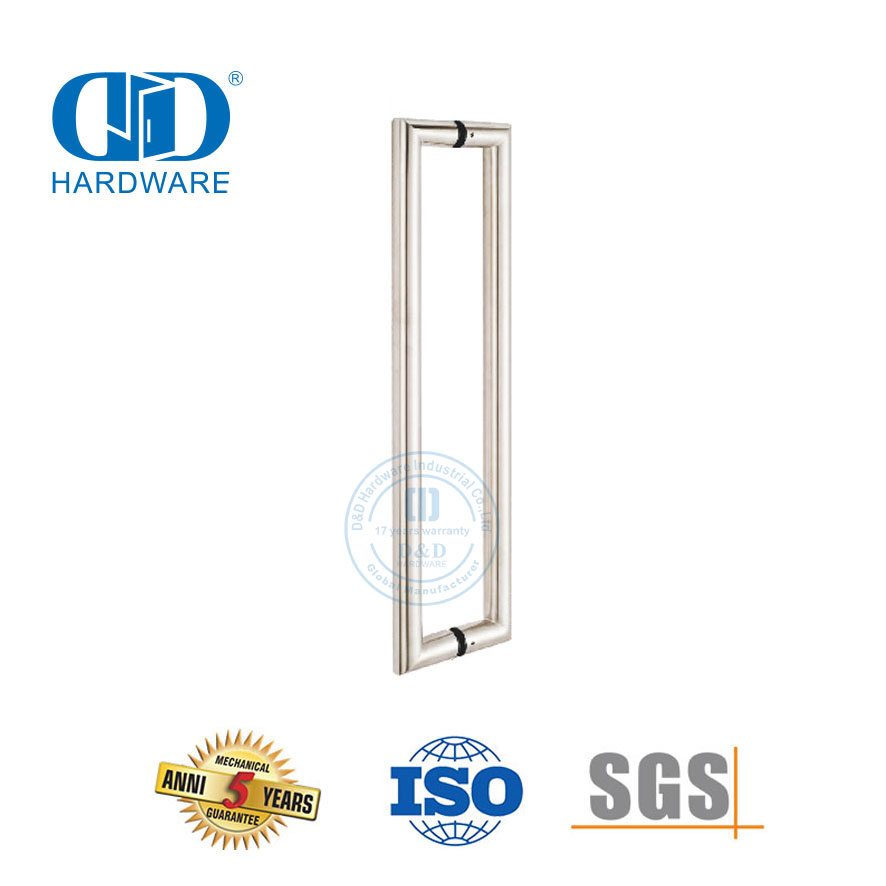 Stainless Steel Wooden Large Square Round Glass Hardware Mitred Pull Handle-DDPH002