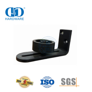 Universal Stainless Steel Black Adjustable Barn Door Bottom Floor Roller Guide Concealed Barn Door Hardware-DDBD082