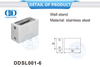 Stainless Steel Glass Hardware Sliding Door Hardware Wall Stand-DDSL001-6