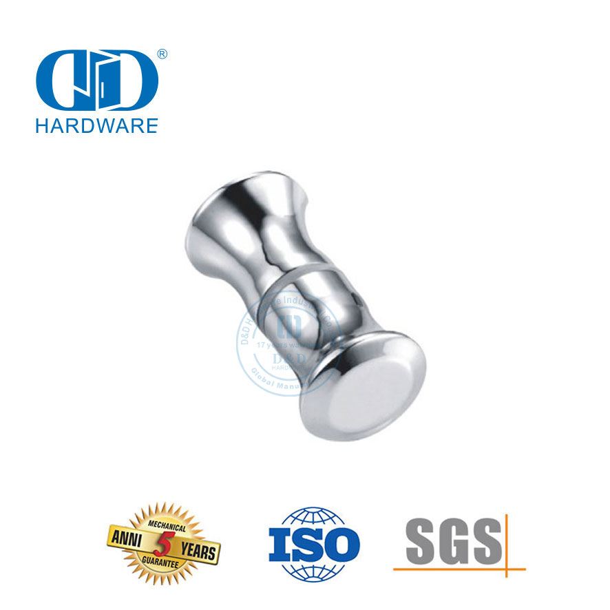 Furniture Accessories Metal Hardware Polish Bathroom Shower Glass Door Handle Knob-DDSK004