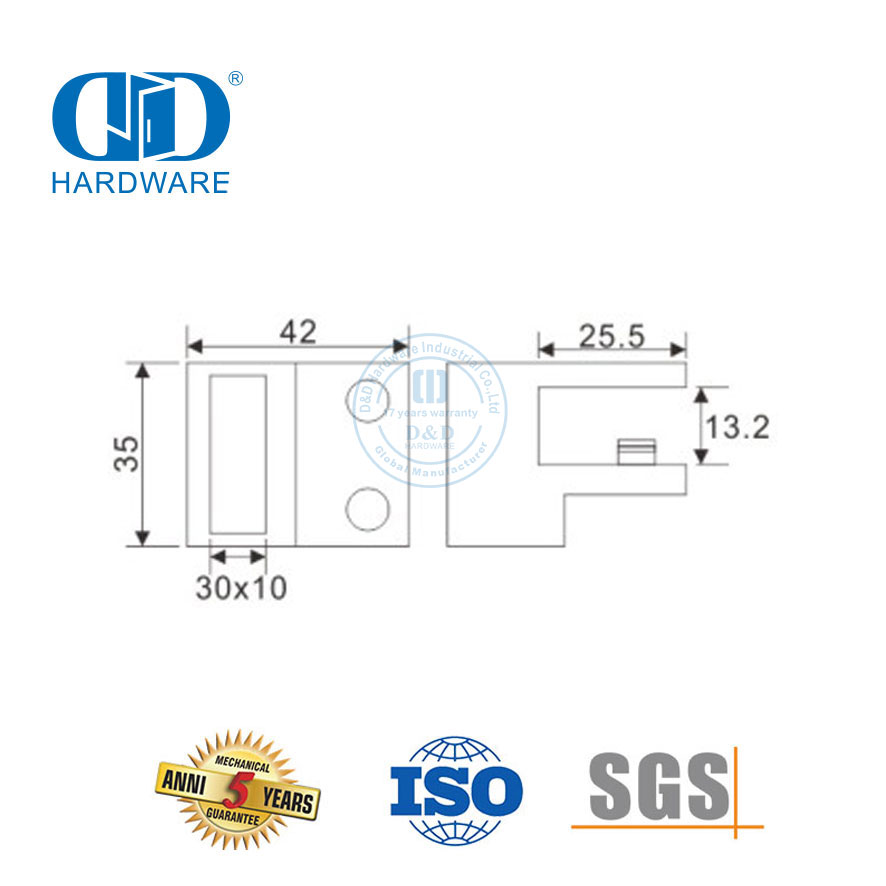Stainless Steel Frameless Glass Shower Panel Commercial Shower Screens Door Accessory-DDSC013
