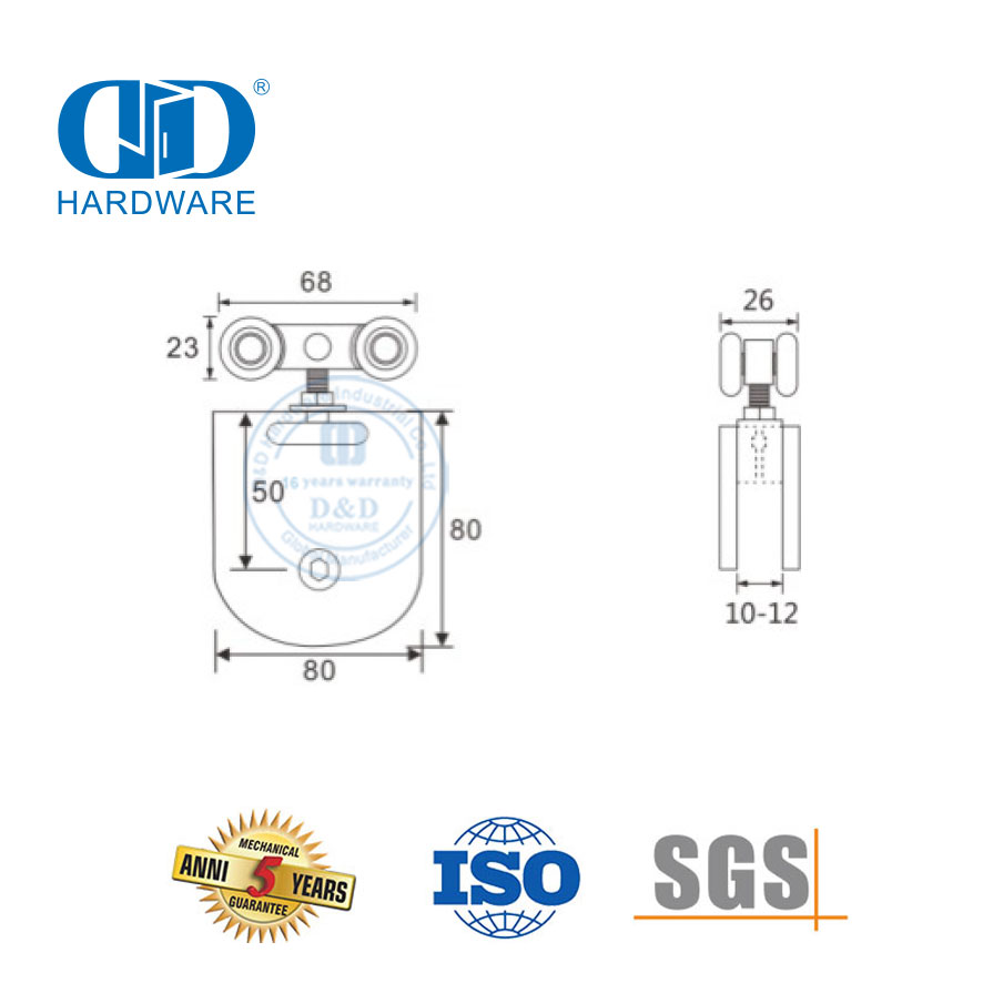 Door Clamp Stainless Steel Iron Sliding Door Hanging Roller Door Hardware Glass Fitting For Shower Bathroom-DDGS136