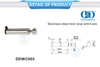 Stainless Steel Restroom Hardware Glass Clamp Clip Glass Door Stop with Hook-DDWC005
