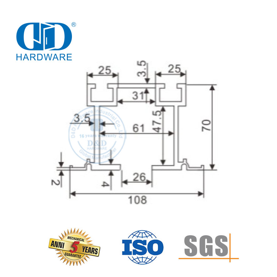 Factory Wholesale Stainless Steel Glass Accessories Door Hardware Roller Track For Bathroom Restroom Lavatory-DDGS147