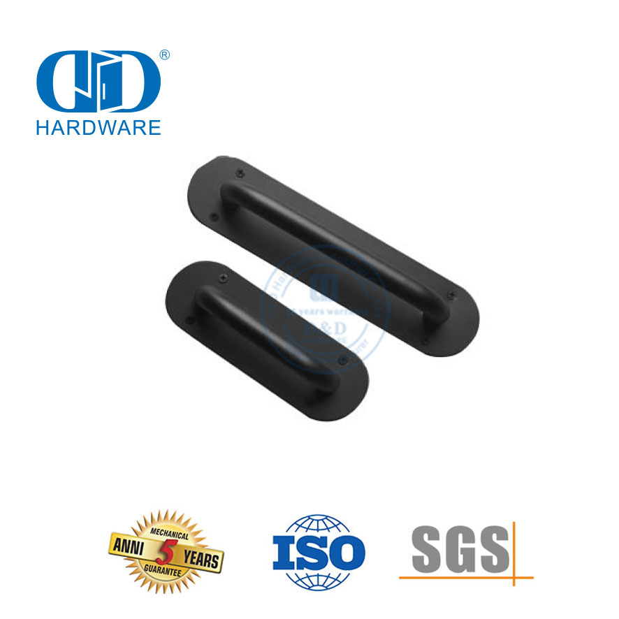 Stainless Steel Black Sliding Flush Pull Barn Door Furniture Handle for Closet Cabinet Drawers-DDBD107