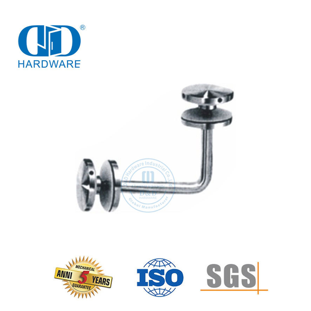 Manufacturer Stainless Steel Door Fitting Glass Stair Balustrade Railing Handrail Bracket-DDHB001