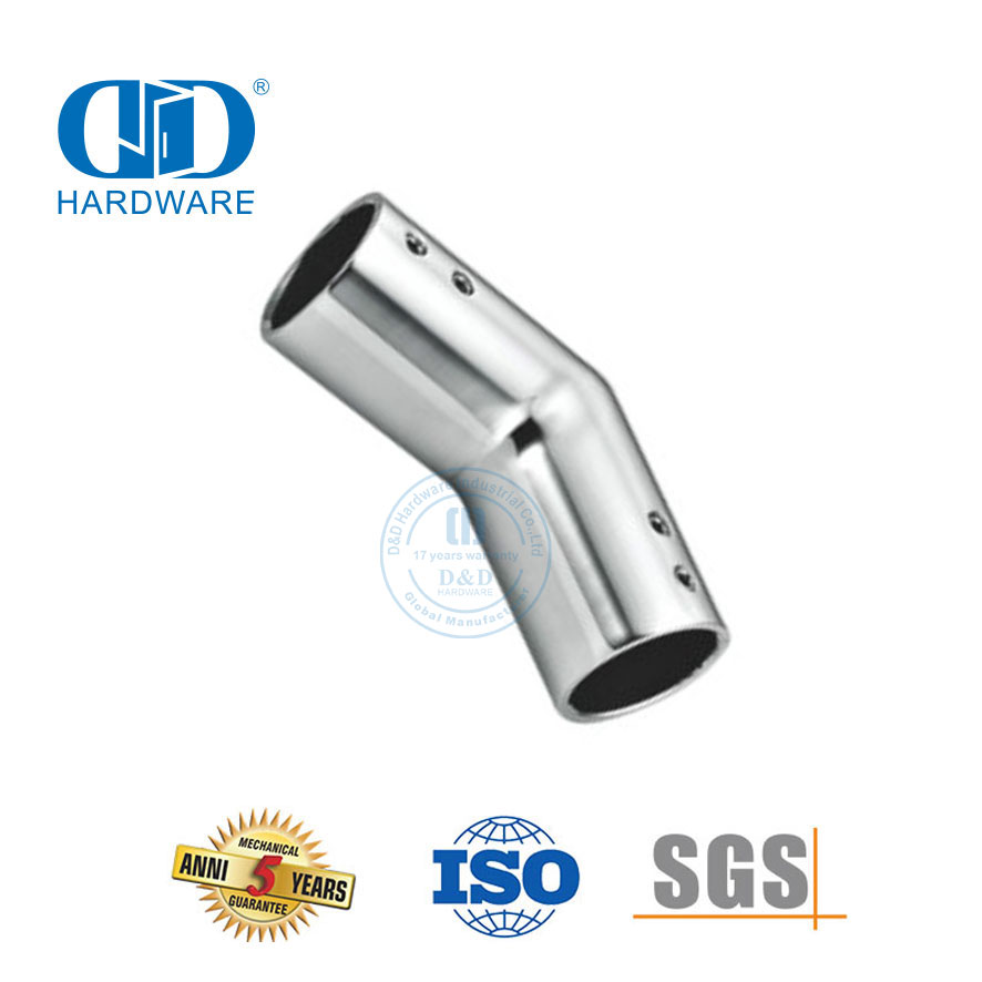 Stainless Steel Factory Glass Tube Holder Clip Pipe Door Connector Glass Panel Connector-DDSC034