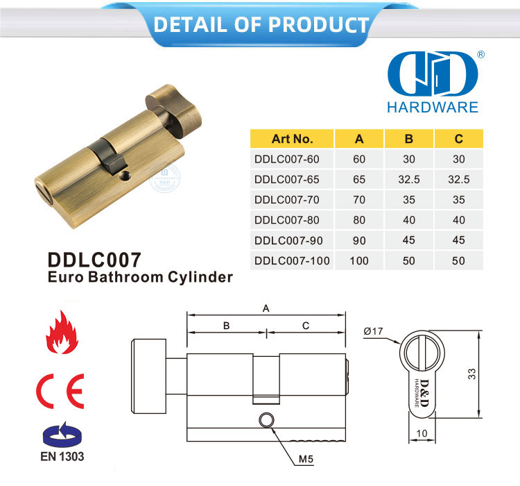 Toilet Door Cylinder