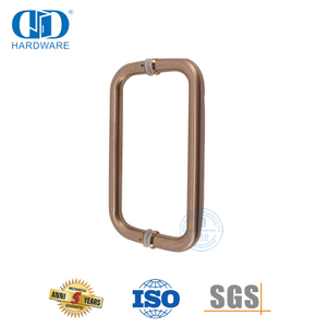 Round Tubular Stainless Steel Shower Glass Door Pull Handle-DDPH007-A-RG