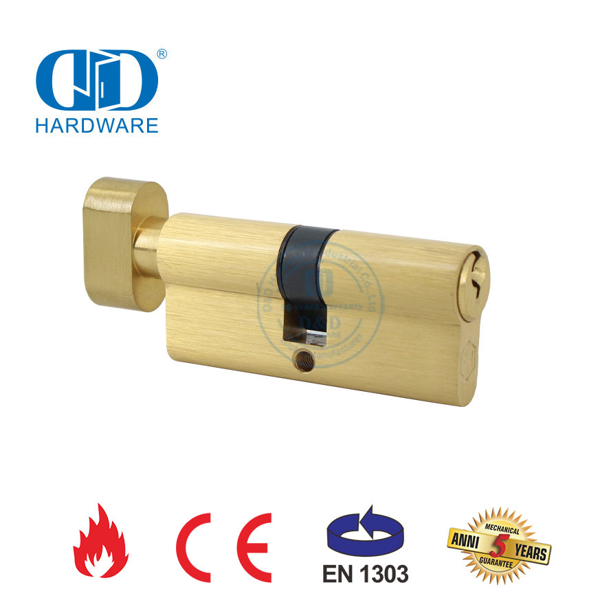 Wooden Door Hardware Knob Key Cylinder with EN 1303 Certification-DDLC004-70mm-SB