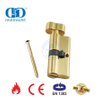 Polished Brass EN 1303 European Style Bathroom Door Lock Cylinder-DDLC007-70mm-PB