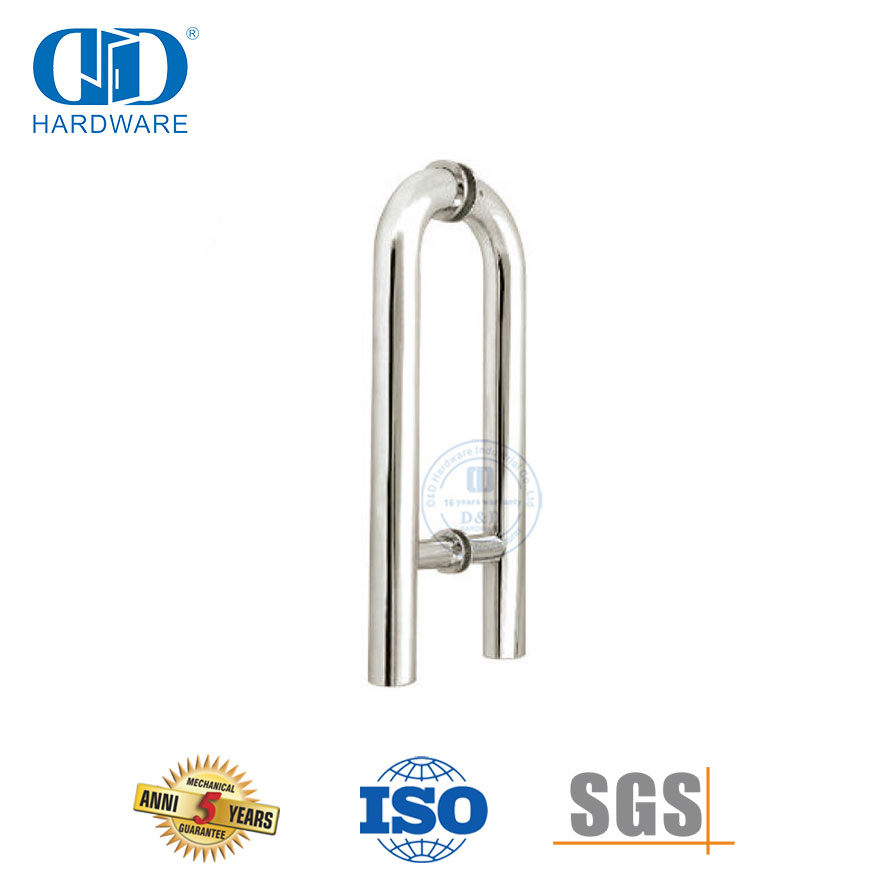 Entry Round Tube Big U-shaped Bathroom Glass Door Pull Handle-DDPH010