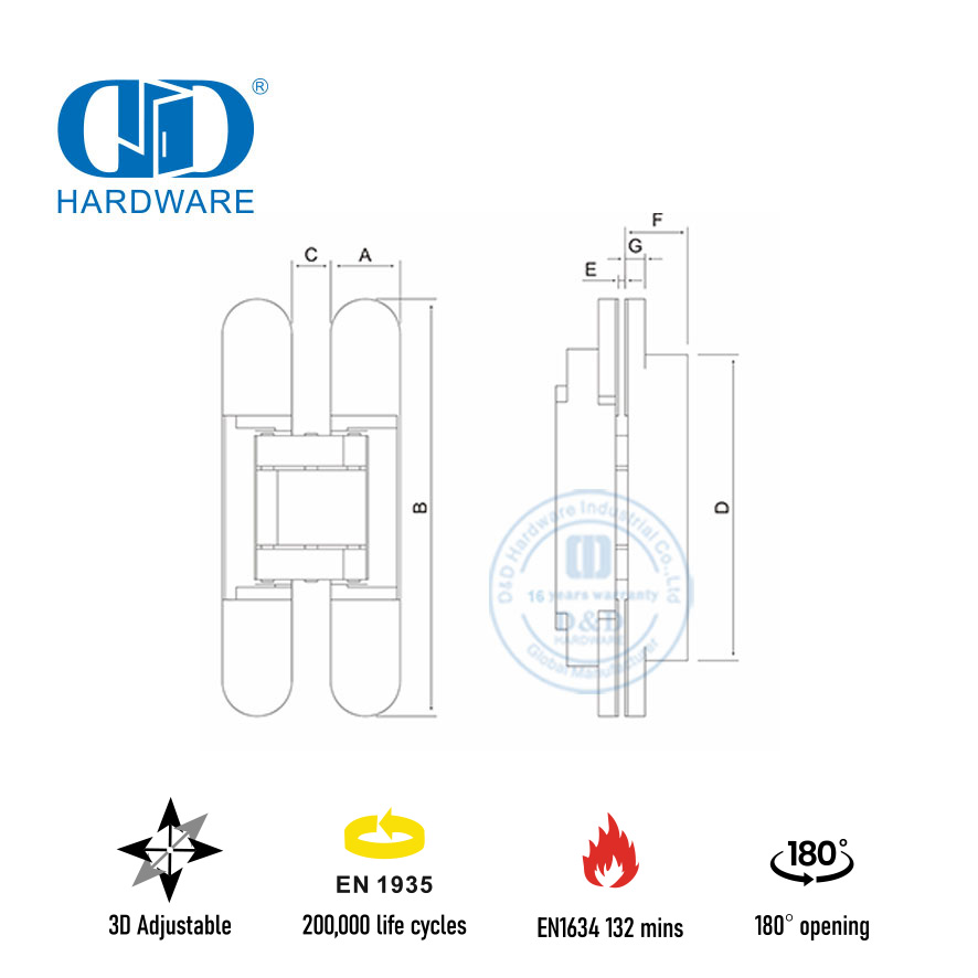 Interior door hinges