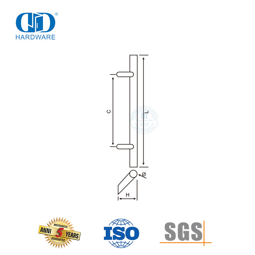 Stainless Steel 316 Ironmongery Furniture Accessories Furniture Pulls for Shower Glass Door-DDPH032
