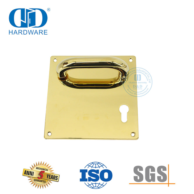 Decorative Hardware Center To Center 72mm Stainless Steel Door Lever Handle with Plate-DDTP001-PVD