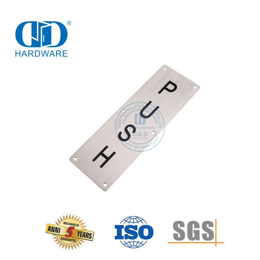 Stainless Steel Square Type Sign Plate Push Plate Bathroom Washroom Toilet Door Signature Plate-DDSP004