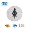 Bathroom Signs Symbol Stainless Steel Washroom Female Sign Plate Bathroom Toilet Door Sign Plate-DDSP002