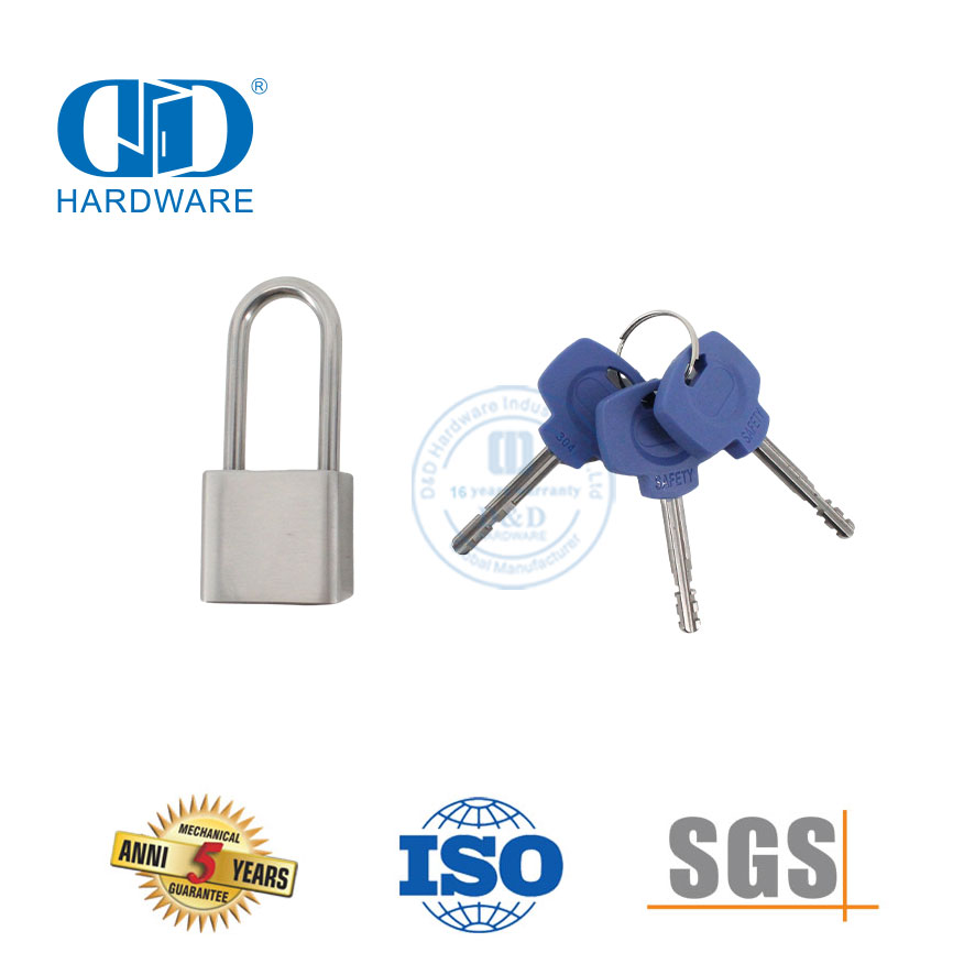 Industrial Wholesale Stainless Steel Luggage Suitcase Uncuttable Shackle Master Key Government Hospital Door Lock Padlock-DDPL003-30mm