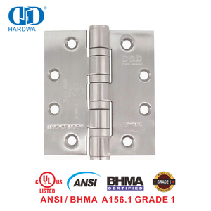 BHMA UL Certificate Fire Rated Stainless Steel Heavy Duty Detachable Furniture Hardware Commercial Interior Door Hinge -DDSS001-ANSI-1-5x4.5x4.8mm