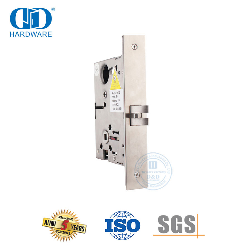  American Standard ANSI Stainless Steel Privacy Cylinder Furniture Bathroom Bedroom Entry Door Mortise Lock Body-DDAL22