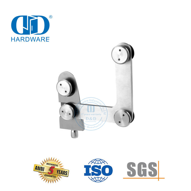 Stainless Steel Glass Mounted Glass Connector Fitting Side Panel Piovt Glass Hardware-DDGP010
