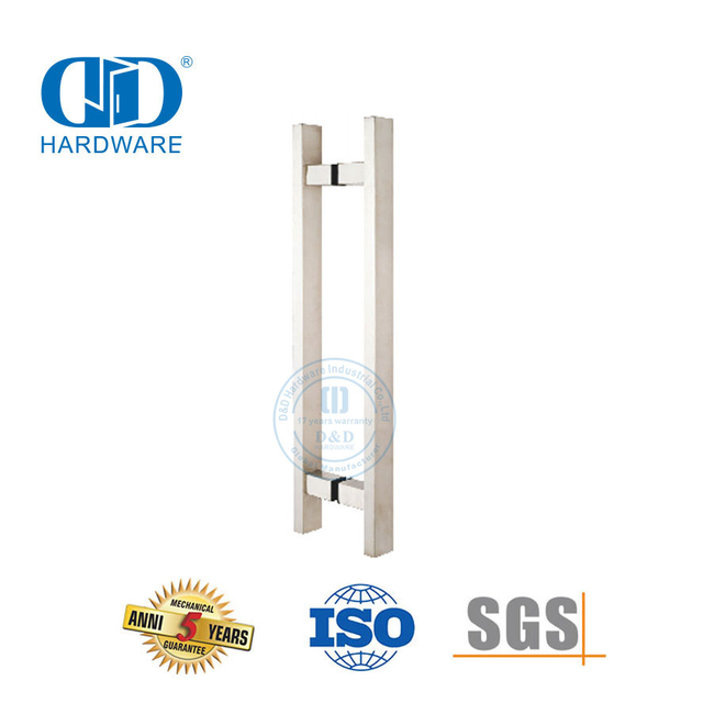 Stainless Steel Door Accessories Glass Door Fitting Square T Shape Pull Handle-DDPH016