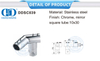 Stainless Steel Adjustable Pipe To Pipe Mirror Glass Connector Glass Panel Bracket Connector-DDSC039