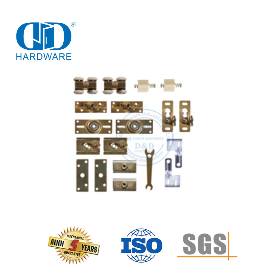 High Quality Stainless Steel Sliding Bi-Folding Door Kit Door System Hardware Bypass Barn Door Hardware-DDBD071