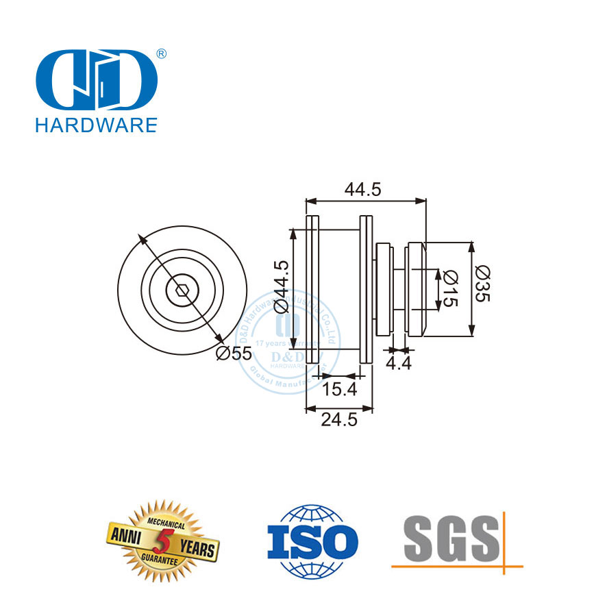 Stainless Steel Sliding Door Hardware Fittings Glass Wheel Sliding Door Hardware-DDSL001-2